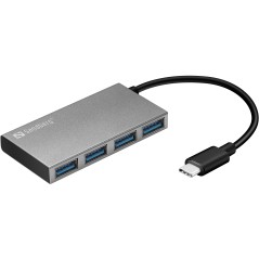 "Sandberg USB-C to 4xUSB 3.0 Pocket Hub - High-Speed, Ultra-Portable Connectivity | 136-20"